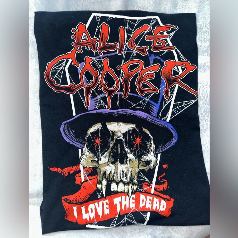 Alice Cooper 2017 💀  I Love the Dead Concert Tour T-Shirt Large
